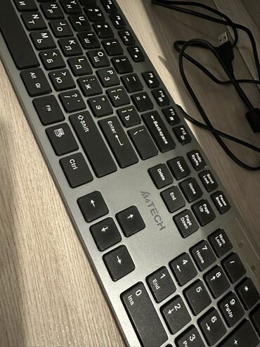 пк офисный: Клавиатура, A4Tech, Мембрандык, Зымдуу туташтыруу, Өлчөмү: 100%