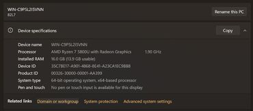 2 ci el notebook: İşlənmiş Lenovo IdeaPad, 14 ", AMD Ryzen 7, 256 GB, Ödənişli çatdırılma