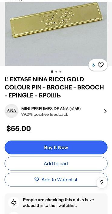 broşka: Брошка Nina Ricci. Оригинал. Новая. В картонной коробке (на фото) — 7