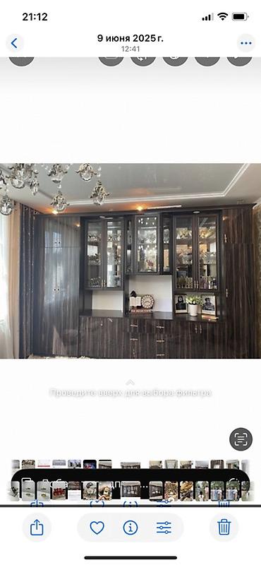 деревянные стол: Стенка-шкаф, Тип стенки-шкафа: Модульная, Для зала, Б/у, Особенности: Для хранения посуды — 3
