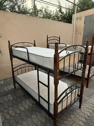 lovhe usaq ucun: Metall çarpayı – iki mərtəbəli model - Karkas: toz boya ilə örtülmüş — 5