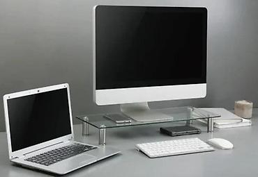 Druga oprema za računare i laptopove: Stakleni stalak/podloga za monitor i laptop - Moderan, minimalistički — 3