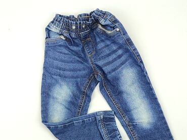 ciemne jeansy z przetarciami: Jeans, Little kids, 3-4 years, 98/104, condition - Very good