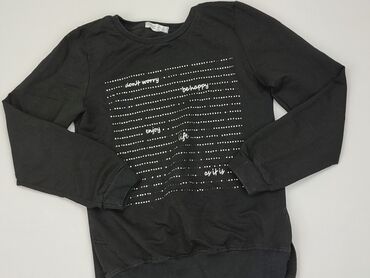 czarny ażurowy sweterek: Sweatshirt, 12 years, 146-152 cm, condition - Good