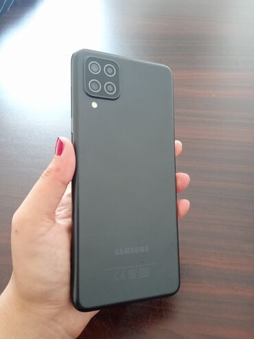 samsung x400: Samsung Galaxy A12, 128 GB, rəng - Qara, Barmaq izi, İki sim kartlı