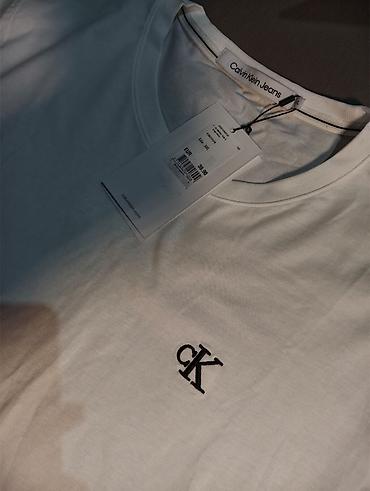 jea: Мужская футболка, XL, Calvin Klein, Новый, цвет - Белый, Бесплатная доставка — 1