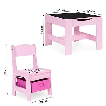 lidl cipelarnik: Dečiji set sto i 2 stolice sa tablom za pisanje Pink ECOTOYS Šifra — 7