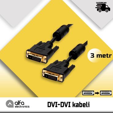 elektrik kabel qiymetleri: Kabel DVI&DVI DVI ilə təchiz edilmiş kompüterinizi və ya digər