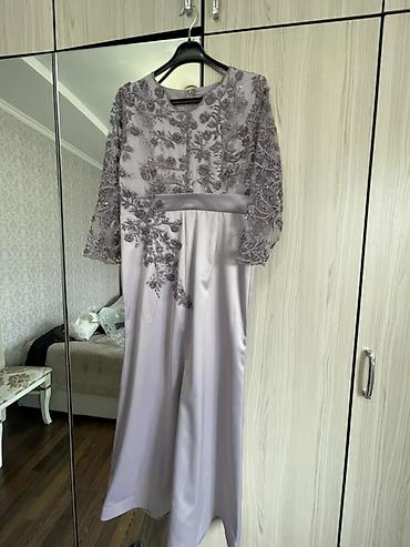 Вечерние платья: Вечернее платье, Пышное, Длинная модель, Атлас, С рукавами, Камни, M — 2