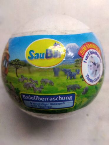 kupujem prodajem polovne decije stvari iz nemacke: Kugla za penusavu kupku SauBar sa Safari igrackom,nekoriscena