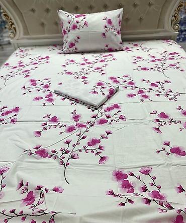 Комплекты постельного белья: Комплект постельного белья с принтом клетку, выполненный в синих и — 33