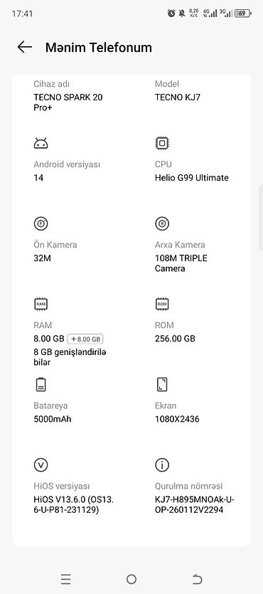 irshad telecom iphone 11 pro: Tecno Spark 20 Pro, 256 GB, rəng - Göy — 4