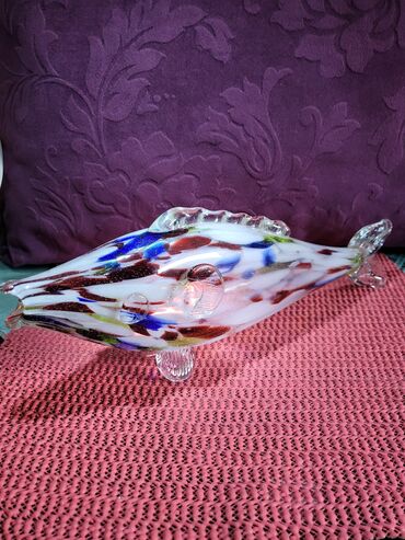 Staro posuđe i escajg: Murano nova figura duvano staklo. iz 60-ih. Duzina. 29,5cm — 5