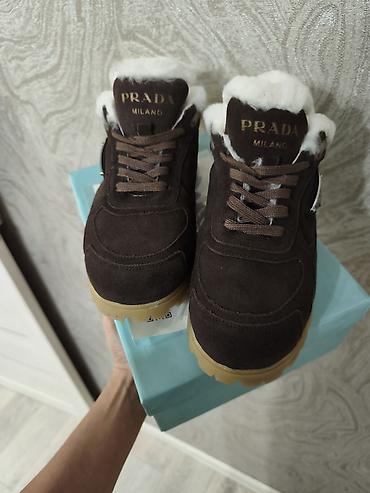 зимний найк обувь: Ботинки, 38, Prada, Новый, цвет - Коричневый, Платная доставка — 4