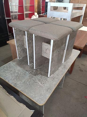 Кухонные столы: Столы со стульями на кухню Кухонный стол 4 табуретки из российкого — 9