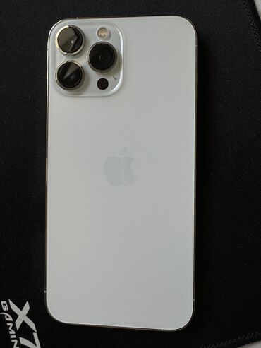 Apple iPhone: IPhone 13 Pro Max, Б/у, 128 ГБ, Белый, Зарядное устройство, Защитное стекло, Чехол, 86 %