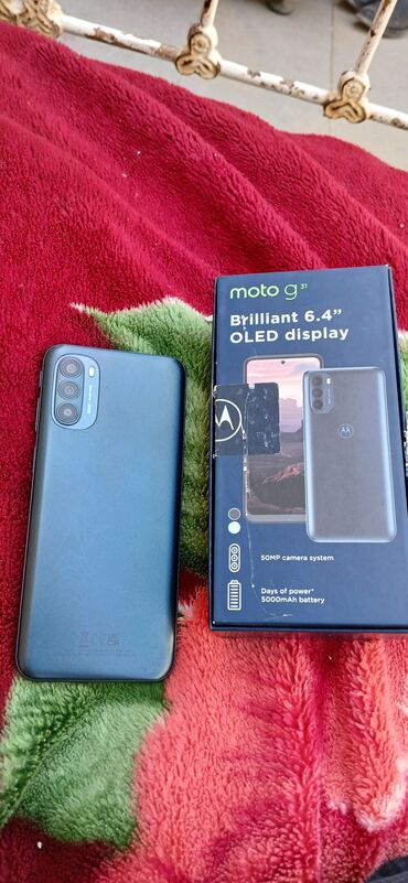 işdenmiş telfonlar: Motorola Moto G31, 128 GB, rəng - Mavi, Barmaq izi