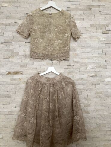 saten kompleti: Imperial, S (EU 36), Embroidery, Floral, color - Beige