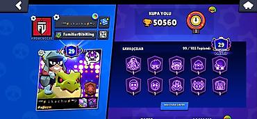 apple watch 7: Brawl Stars oyunu üçün inkişaf etmiş hesab - Kupa yolu: 50 560 - — 2