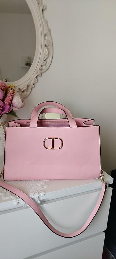 doca torbe: ORIGINAL TWINSET roze torba, sa dužim kaišem i dve kraće ručke, ima — 5