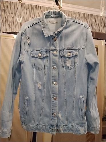 oversize jaket: Yüngül mavi rəngli cins gödəkcə - Brend: DF Jeans - Ölçü: XS — 1