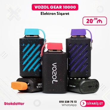 elektro qəlyan: 🔥🔥 "vozol gear 10000" elektron siqaret ✅ brend: vozol ✅ tüstü sayı