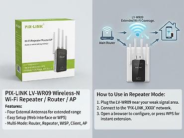 Описание для объявления Беспроводной Wi-Fi репитер / роутер / точка