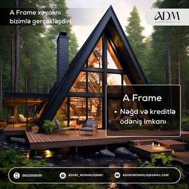 söküntü materiallar: A-frame evləri unikal dizaynı və funksionallığı ilə son illərdə