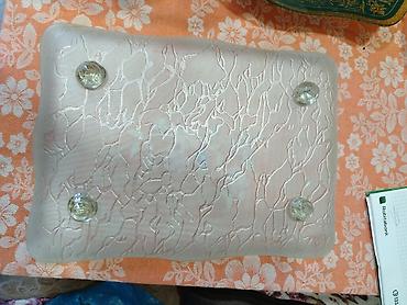qab: Şüşə dekorativ boşqab/tray - Material: qalın, şəffaf şüşə - Forma — 2