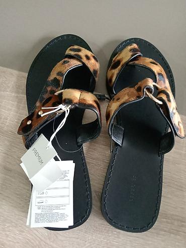 ženske sandale guess: Ženske kožne sandale sa animal printom (leopard), Premium linija. - — 4