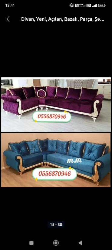 Divanlar: Künc divan, Yeni, Açılan, Bazalı, Parça, Şəhərdaxili pulsuz çatdırılma — 8