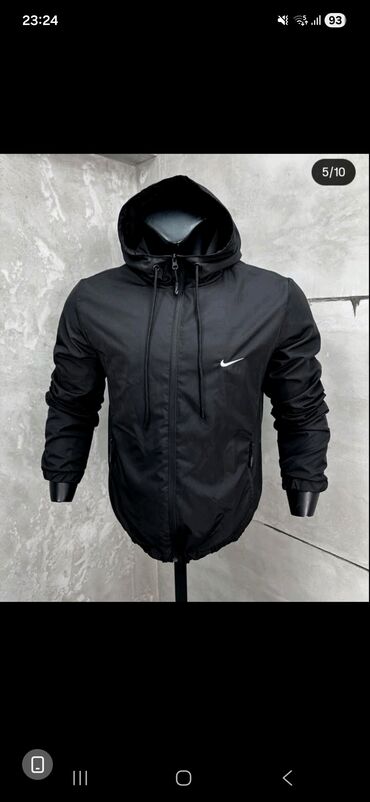 Jakne za prelazni period: Muška lagana jakna sa kapuljačom - Sportski kroj, zatvaranje na — 1