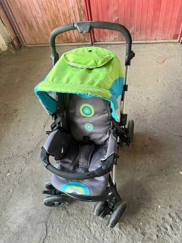 Коляски: Коляска, цвет - Серебристый, Б/у — 2