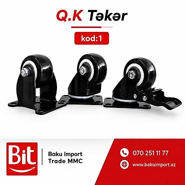 təkərli: Q.K Təkər – kod: 1 - Sənaye tipli rulon təkərlər dəsti - Montaj üçün — 1