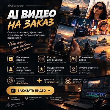 AI‑видео на заказ Создаю стильные, эффектные и уникальные ролики с
