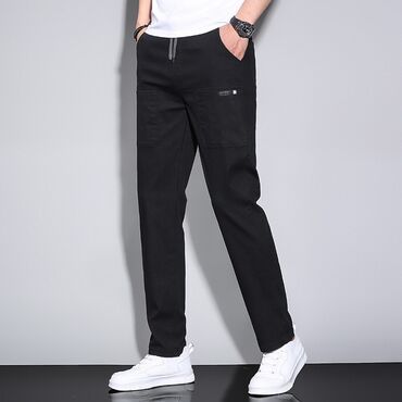 женские белые джинсы стрейч: Шымдар L (EU 40), түсү - Кара