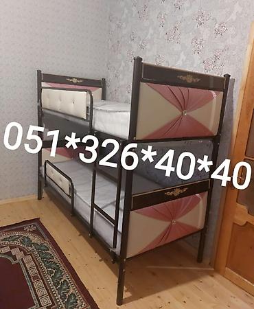 İkimərtəbəli uşaq çarpayıları: Oğlan və qız üçün, Yeni, Çarpayı, Matras ilə, Siyirməsiz — 8