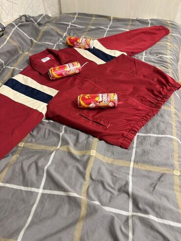 чёрное платье размер 50 52: Ветровка KATZUNDU (размер S) - Цвет: бордовый с контрастными полосами