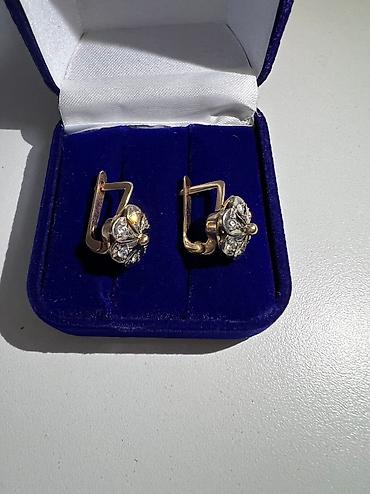 Другие ювелирные изделия: 1-Серьги СССР, вес 6,19 очень красивые, редкие, камни муассанит — 2