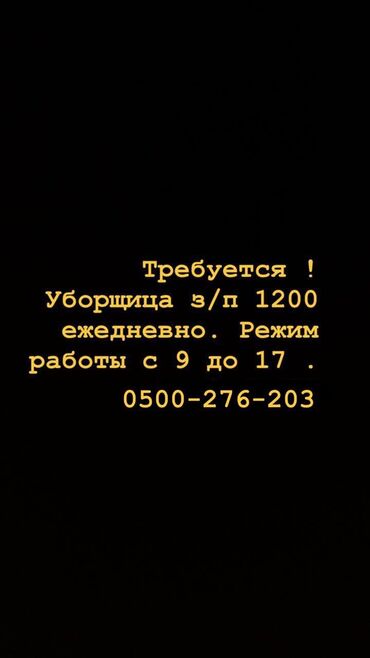 Посуточная аренда комнат: Требуется Уборщица, Оплата Ежедневно