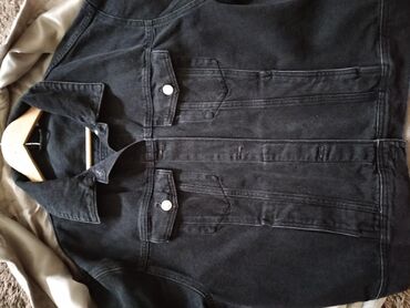 джинсовая куртка оверсайз: Пуховик, L (EU 40)