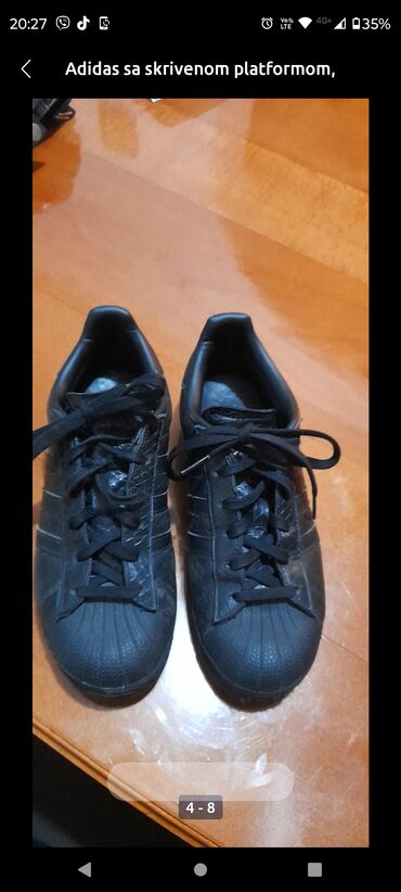 bež čizme do koljena: Adidas, 38, color - Black
