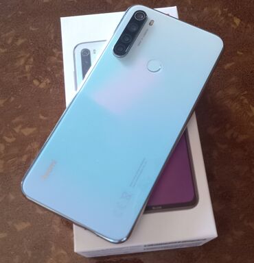 sensorlu: Redmi Note 8, 64 ГБ, цвет - Белый, Сенсорный, Отпечаток пальца, Две SIM карты