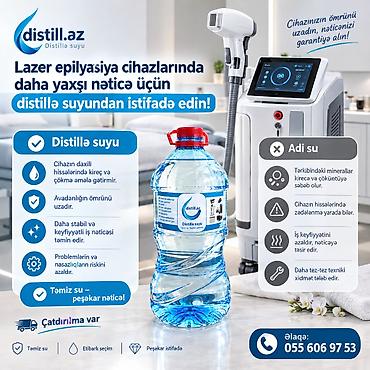 icmeli su catdirilma: Məhsul: Distill.az – Distillə suyu (5 L) Təsvir: - Lazer epilyasiya — 1