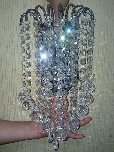 divar bralari: Kristal divar braları – 2 ədəd (cüt) - Material: xrom rəngli metal — 2