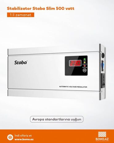 Сантехника: 📦 Stabilizator Staba Slim 500 vatt | EA-011 Avropa standartlarına