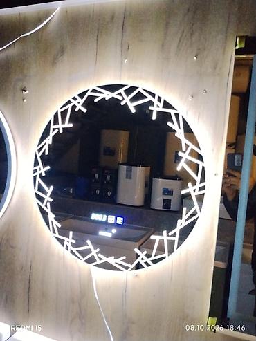 Декор и интерьер: Круглое зеркало с декоративной LED‑подсветкой - Диаметр зеркального — 2