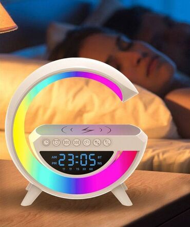 Qantellər: LED SİMSİZ ŞARJ EDƏN SPIKER LED WIRELESS CHARGING SPEAKER Alarm clock