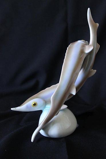 Figure: STARA KERAMIČKA FIGURA RIBE, HOLLОHАZA MAĐARSKA, RETKO | Keramička — 4