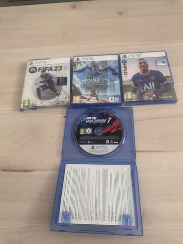 сколько стоит playstation 5: Ps5 oyunları Fifa 22 Fifa 23-(balaca cızığı var) Gran trismo 7